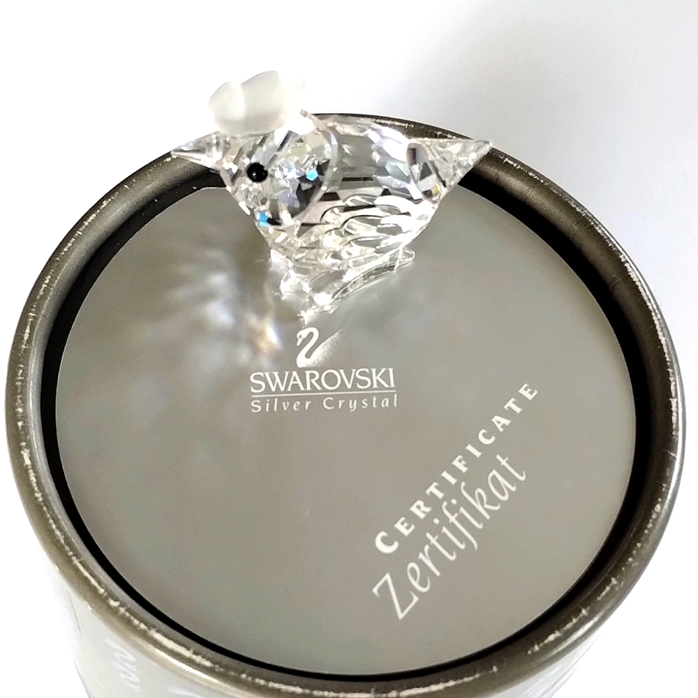 Swarovski Silver Crystal Chicken/Hen figurine with Original box. Made in Austria